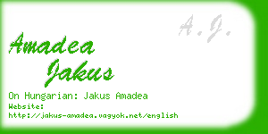 amadea jakus business card